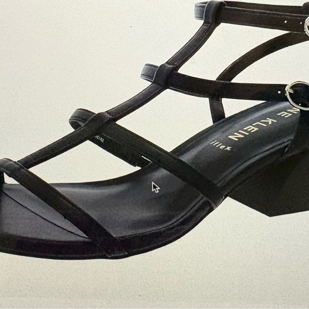 Anne Klein Women's Black Strappy Sandals
